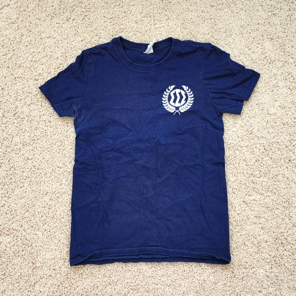 !!SUMMER SALE!! Navy Tri Sigma Tee, XS